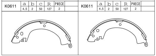 ASIMCO Piduriklotside komplekt K0611