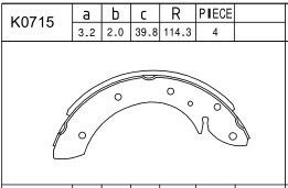 ASIMCO Piduriklotside komplekt K0715