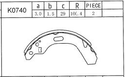 ASIMCO Piduriklotside komplekt K0740