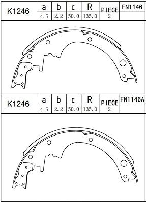 ASIMCO Piduriklotside komplekt K1246