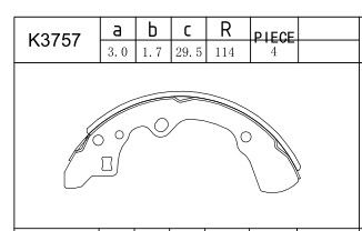 ASIMCO Piduriklotside komplekt K3757