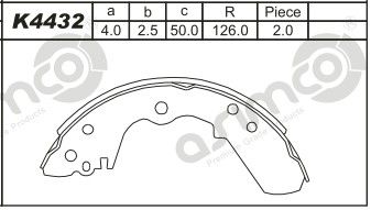 ASIMCO Piduriklotside komplekt K4432