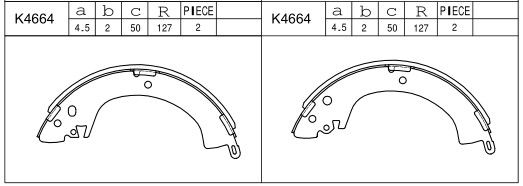 ASIMCO Piduriklotside komplekt K4664