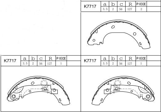 ASIMCO Комплект тормозных колодок K7717