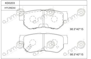 ASIMCO Piduriklotsi komplekt,ketaspidur KD0203