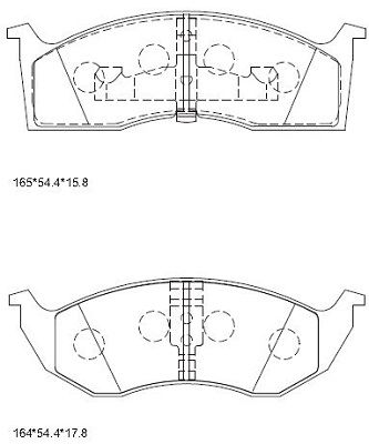 ASIMCO Комплект тормозных колодок, дисковый тормоз KD0601