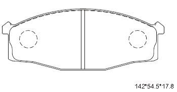 ASIMCO Piduriklotsi komplekt,ketaspidur KD1204