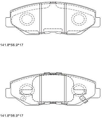 ASIMCO Комплект тормозных колодок, дисковый тормоз KD1513