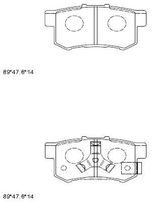 ASIMCO Комплект тормозных колодок, дисковый тормоз KD1517