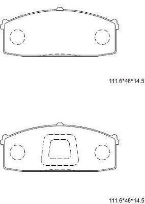 ASIMCO Комплект тормозных колодок, дисковый тормоз KD1657