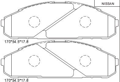 ASIMCO Piduriklotsi komplekt,ketaspidur KD1706