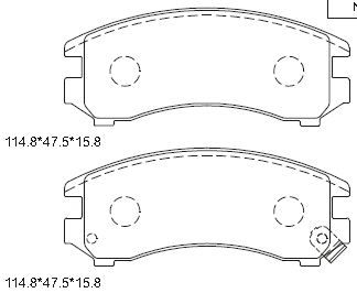 ASIMCO Комплект тормозных колодок, дисковый тормоз KD1713