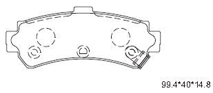 ASIMCO Piduriklotsi komplekt,ketaspidur KD1724