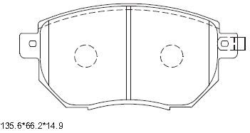 ASIMCO Piduriklotsi komplekt,ketaspidur KD1726