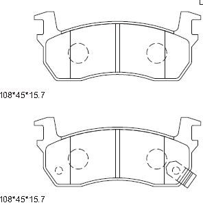 ASIMCO Комплект тормозных колодок, дисковый тормоз KD1729
