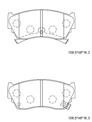 ASIMCO Комплект тормозных колодок, дисковый тормоз KD1731