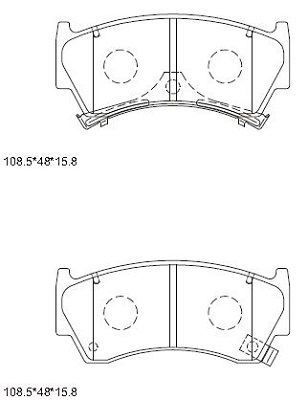 ASIMCO Комплект тормозных колодок, дисковый тормоз KD1732