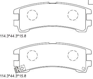 ASIMCO Комплект тормозных колодок, дисковый тормоз KD1736
