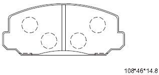 ASIMCO Piduriklotsi komplekt,ketaspidur KD1741