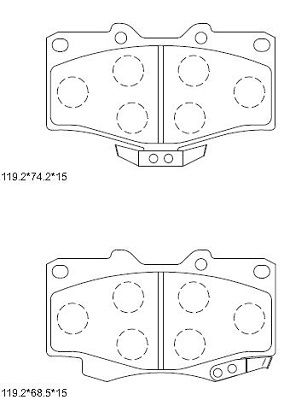 ASIMCO Комплект тормозных колодок, дисковый тормоз KD2203