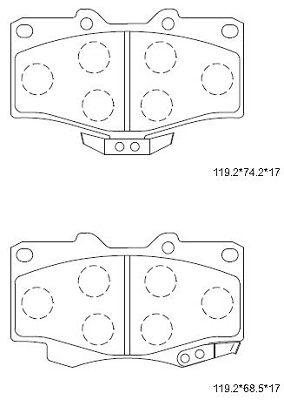 ASIMCO Комплект тормозных колодок, дисковый тормоз KD2203D