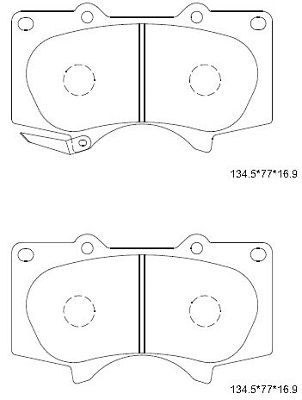 ASIMCO Piduriklotsi komplekt,ketaspidur KD2482