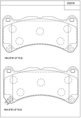 ASIMCO Комплект тормозных колодок, дисковый тормоз KD2516