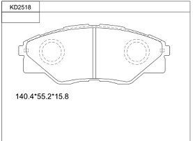 ASIMCO Piduriklotsi komplekt,ketaspidur KD2518