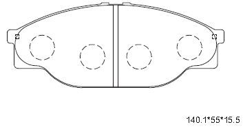ASIMCO Комплект тормозных колодок, дисковый тормоз KD2604