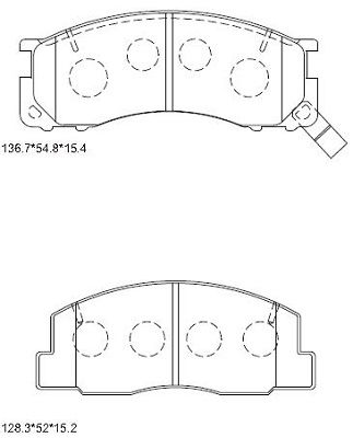 ASIMCO Комплект тормозных колодок, дисковый тормоз KD2691