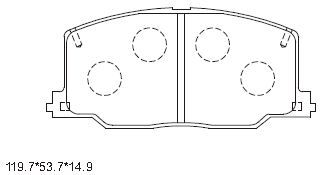 ASIMCO Piduriklotsi komplekt,ketaspidur KD2710