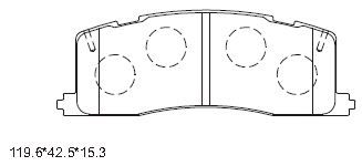 ASIMCO Комплект тормозных колодок, дисковый тормоз KD2711