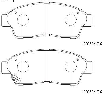 ASIMCO Piduriklotsi komplekt,ketaspidur KD2718