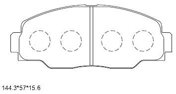 ASIMCO Piduriklotsi komplekt,ketaspidur KD2724