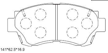ASIMCO Комплект тормозных колодок, дисковый тормоз KD2731