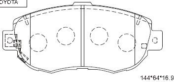 ASIMCO Piduriklotsi komplekt,ketaspidur KD2741W