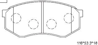 ASIMCO Piduriklotsi komplekt,ketaspidur KD2745