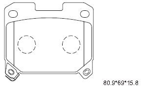 ASIMCO Комплект тормозных колодок, дисковый тормоз KD2760