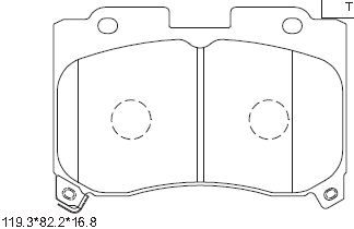 ASIMCO Piduriklotsi komplekt,ketaspidur KD2762