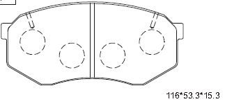 ASIMCO Комплект тормозных колодок, дисковый тормоз KD2775