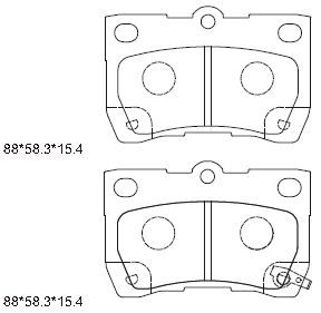 ASIMCO Piduriklotsi komplekt,ketaspidur KD2782