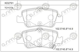 ASIMCO Piduriklotsi komplekt,ketaspidur KD2791