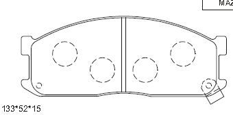 ASIMCO Комплект тормозных колодок, дисковый тормоз KD3316