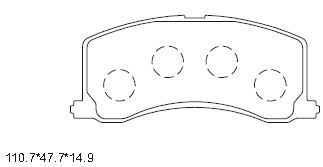 ASIMCO Комплект тормозных колодок, дисковый тормоз KD3706