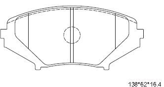 ASIMCO Комплект тормозных колодок, дисковый тормоз KD3719
