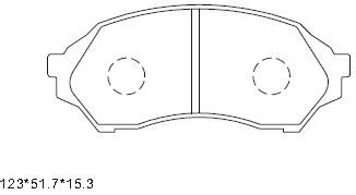 ASIMCO Piduriklotsi komplekt,ketaspidur KD3725