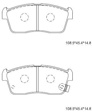 ASIMCO Piduriklotsi komplekt,ketaspidur KD3732