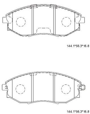 ASIMCO Комплект тормозных колодок, дисковый тормоз KD3735