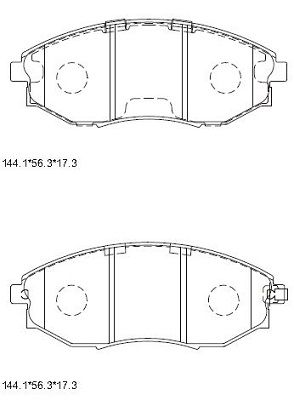 ASIMCO Комплект тормозных колодок, дисковый тормоз KD3735F
