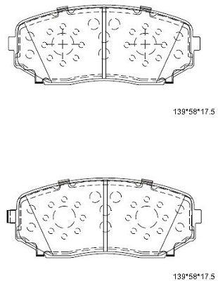 ASIMCO Комплект тормозных колодок, дисковый тормоз KD3740